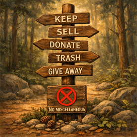 keep sell donate trash